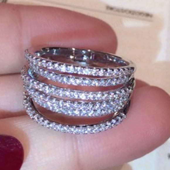 NEW💍Princess Cut 6.4 CT Diamond 925 Silver Ring - Picture 2 of 7